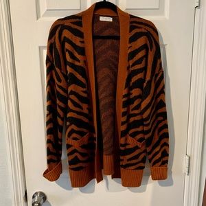 Tiger Print Cardigan